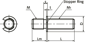 SADS-LCScrew Adaptor - Left-handed Threaded Type寸法図