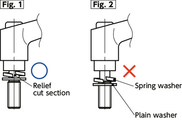LECM-WMiniature Plastic Clamp Levers - Spring Washer Integrated Type