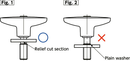 LUDMS-LWPlastic Clamp Levers - Plain Washer Integrated Type