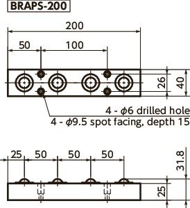 BRAPS-SBall Roller Units - Press Fit Type寸法図