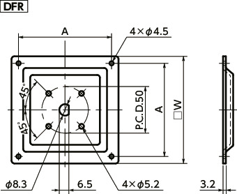 DFRDisplay Mounting Systems - Fixed Type寸法図