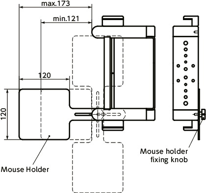 DKBR-AFKeyboard Mounting Systems - Single Axis Type