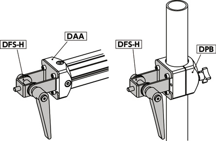 DFS-HAngle Hinge - Clamp Lever Retention