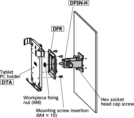 DFSN-HAngle Hinge - Hex Nut Retention