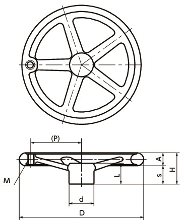 DOffset Handwheel寸法図