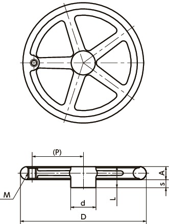 FFlat Handwheel寸法図