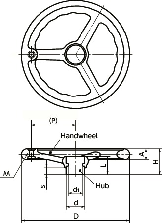 PHSPlastic Handwheel寸法図