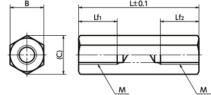 SHB-ELHexagon Post寸法図