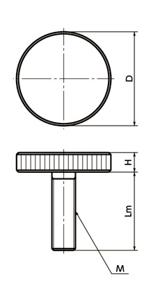 KUMKnurled Knob寸法図