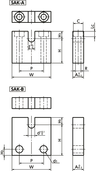 SAK-BBlock for Adjust Bolt寸法図