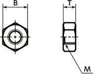 SHNSHexagon Nut (For Miniature Screws)寸法図