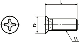 SPA-MFPlastic Screw - Cross Recessed Flat Head Machine Screws for Precision Instruments - RENY寸法図