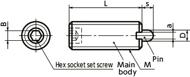 PSPSShort Stroke Plungers (Made of Stainless Steel)寸法図