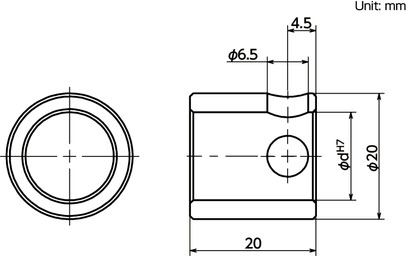 EOTCL-200Collars for High Torque Adapters寸法図