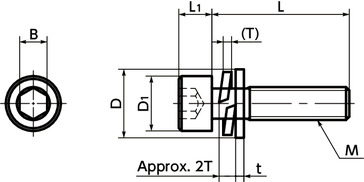 SNSQLGWasher Integrated Hex Socket Head Cap Screws - High Strength Stainless Steel寸法図