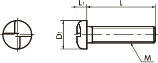 SROSOne Side Pan Head Machine Screws寸法図