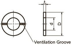 SWAS-VF-PCWashers with Ventilation Grooves寸法図