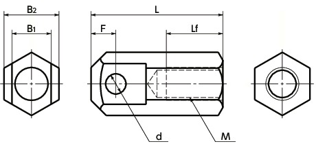 SRFSRoller Chain Nut寸法図