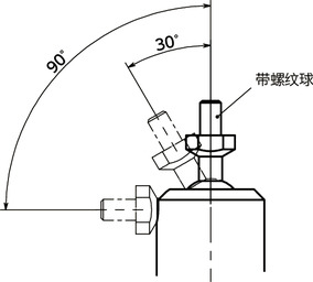 SBJS-M球窝接头 - 止动螺丝型（外螺纹）