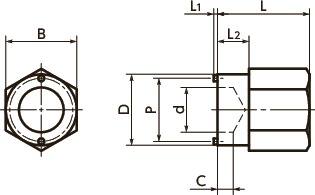 BRW球型滚子用扳手寸法図