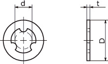 SPC-SW树脂防脱落垫圈(PC)寸法図