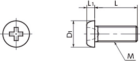 SPE-MC树脂螺丝（PEEK / 精密仪器用十字槽盘头小螺钉）寸法図