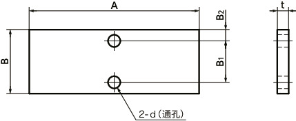 PHKL导轨库浪霸用辅助垫片寸法図