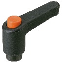 微型塑料夹紧手柄(内螺纹)-带操作按钮