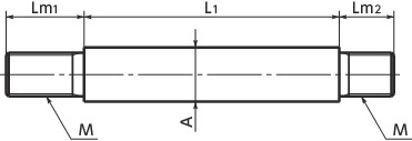 LGS握柄手柄用轴寸法図