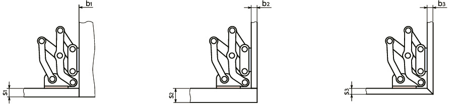 HNNHS不锈钢制大型滑动铰链 - 180°开度