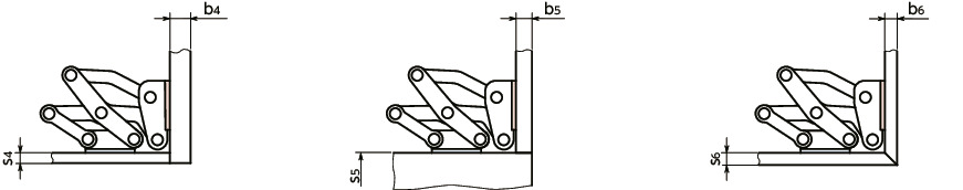 HNNHS不锈钢制大型滑动铰链 - 180°开度