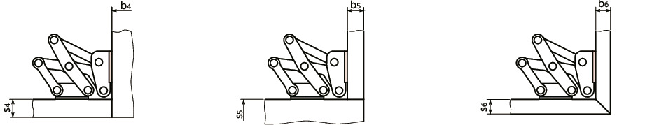 HNNMS不锈钢制大型滑动铰链 - 120°开度