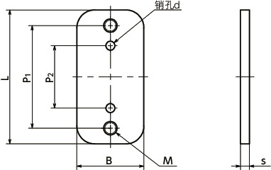 HNAFS铰链用辅助垫片 - 内螺纹型寸法図