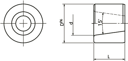 PIC-A分度柱塞用衬套 - 锥孔型寸法図