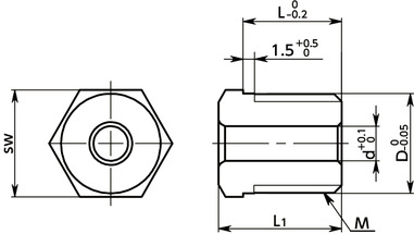 PIXBS分度柱塞用衬套寸法図