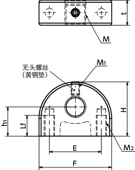 PIXH-F分度柱塞用安装夹具寸法図