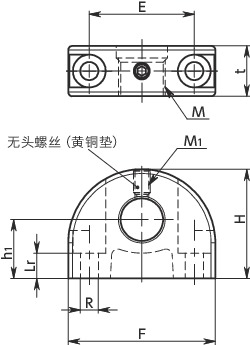 PIXH-Z分度柱塞用安装夹具寸法図