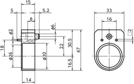 RDS-SRDS用间隔体寸法図