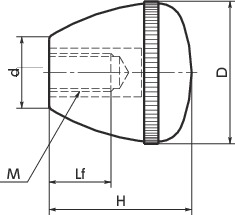 KEC位置夹具握柄寸法図