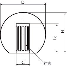 KSP自锁塑料球寸法図