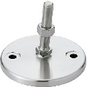 调平调节器(外螺纹) - 地脚螺栓固定型 - 六角调整 - 带橡胶膜片
