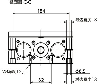 GN492-50引动器-双管型寸法図