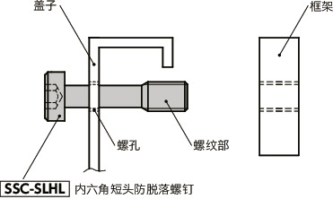 SSC-SLHL内六角短头防脱落螺钉(SUS316L)