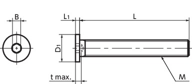 SSHS-FT内六角极短头螺栓（全螺纹）寸法図