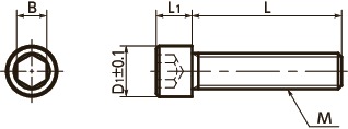 SNSS-SD内六角小头螺栓寸法図