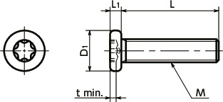 SNZCXS梅花槽精密仪器用盘头小螺钉（精密螺丝）