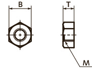 SPA-N树脂六角螺母（RENY）寸法図