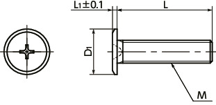SEQS十字槽超级短头螺栓(不锈钢)寸法図