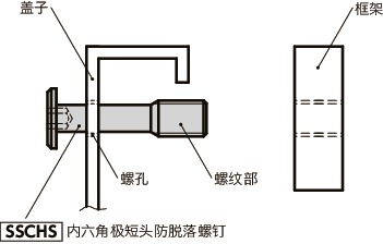 SSCHS内六角极短头防脱落螺钉