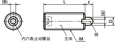 PSN弹簧柱塞寸法図